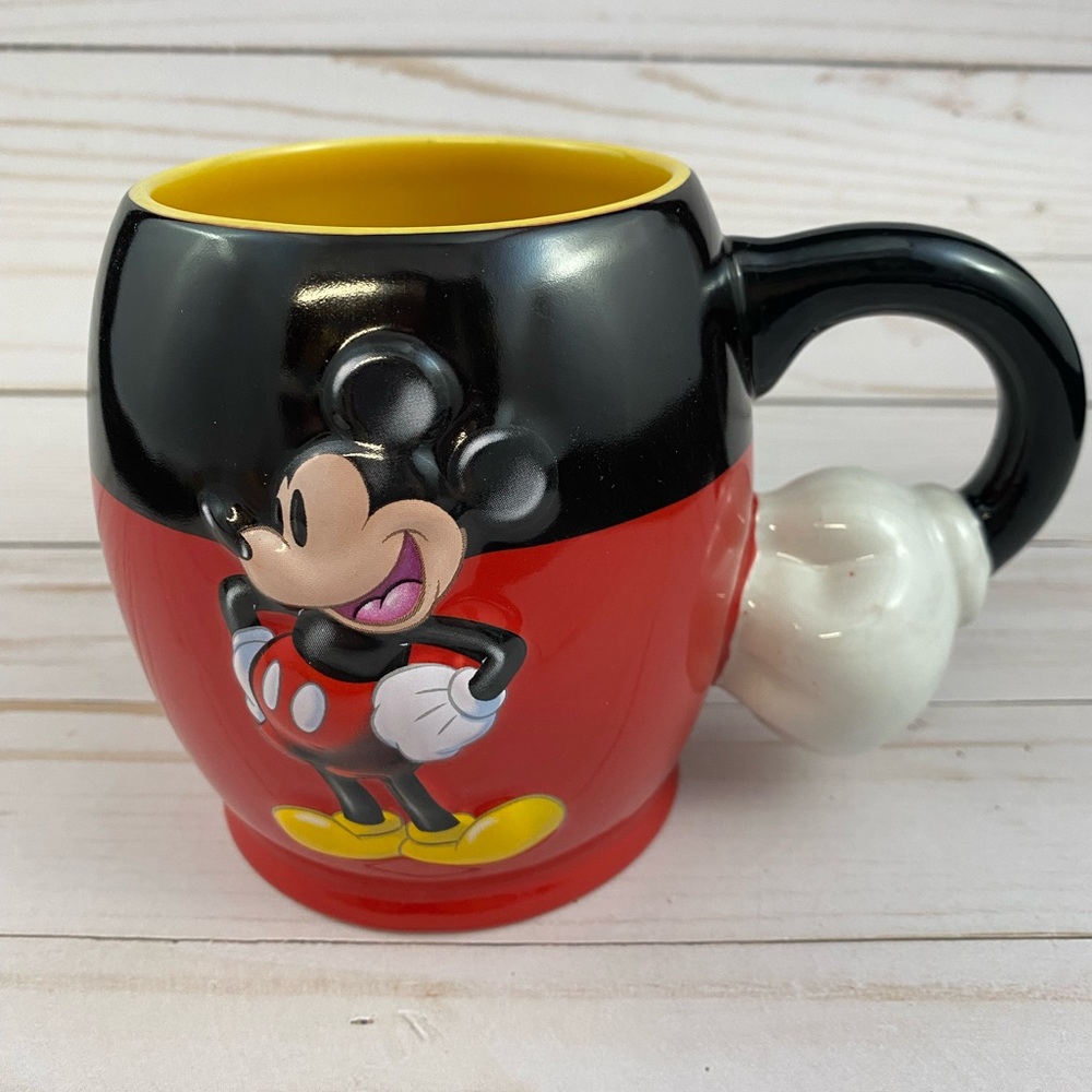 Disney Parks Authentic Original Mickey Mouse Hand Handle Coffee Tea Mug 16oz